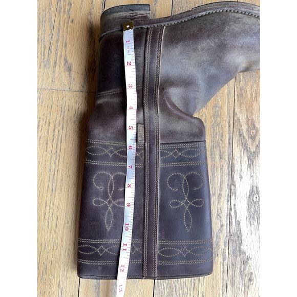 VTG Valverde Del Camino Spanish Riding Boots 40 Brown Leather Tall Equestrian - Picture 11 of 14